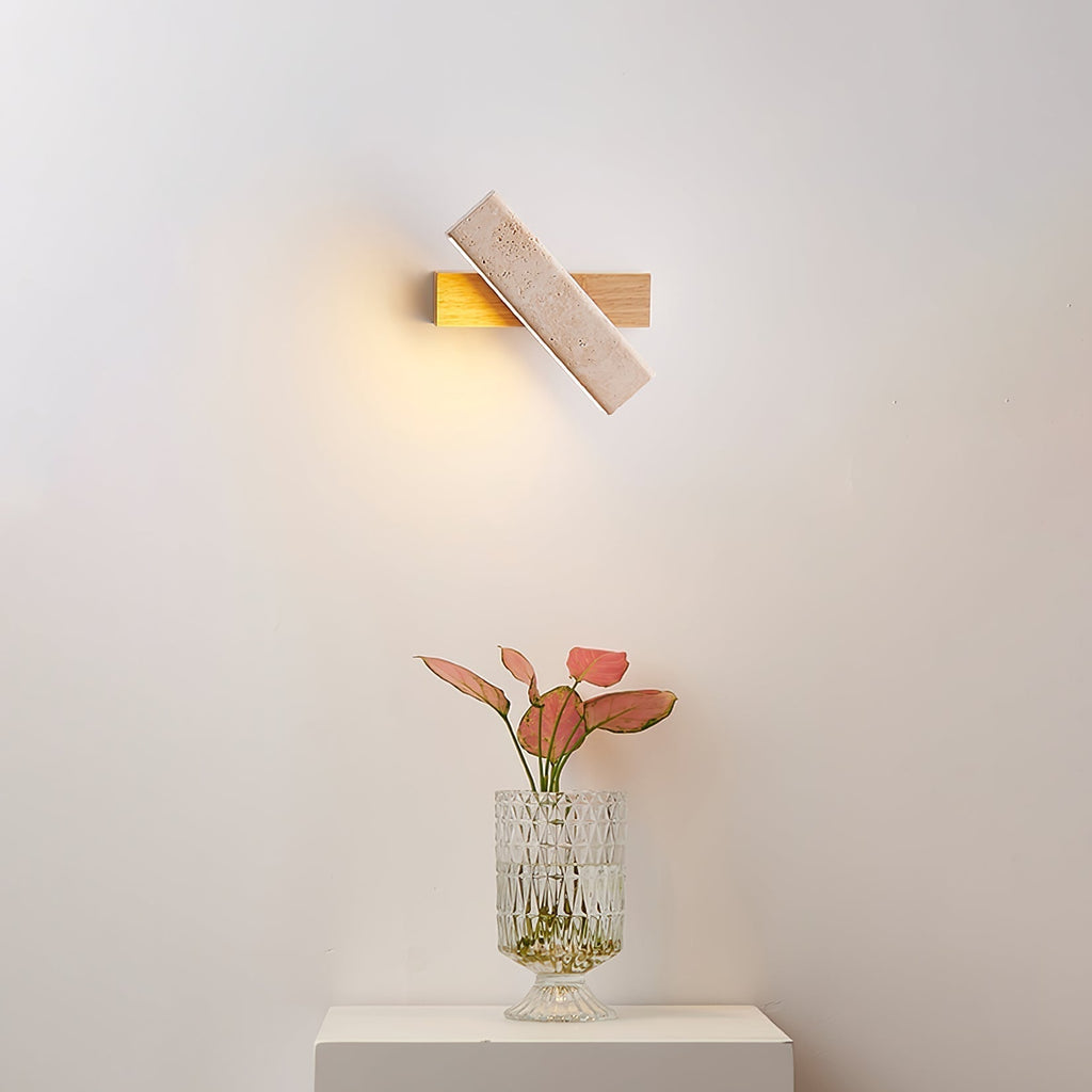Esorora Applique Murale Rectangulaire Travertin - Neutralighting