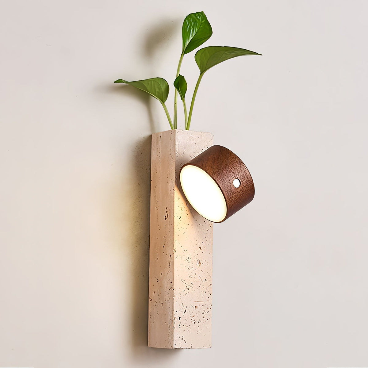 Zarinila Rectangulaire-Bloc Travertin Luminaire Mural - Neutralighting