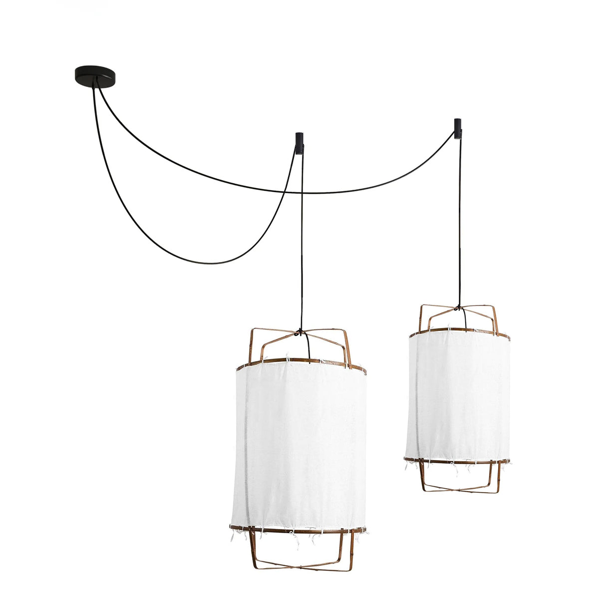 Lustra Lampe Pendante Abat-jour en Bambou pour Salon - Neutralighting