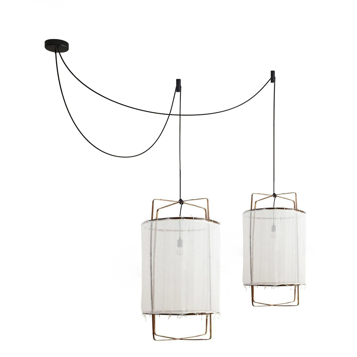Lustra Lampe Pendante Abat-jour en Bambou pour Salon - Neutralighting