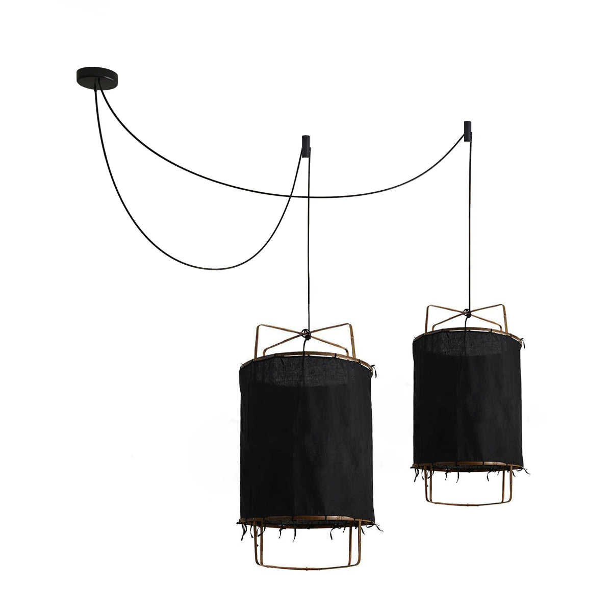 Lustra Lampe Pendante Abat-jour en Bambou pour Salon - Neutralighting