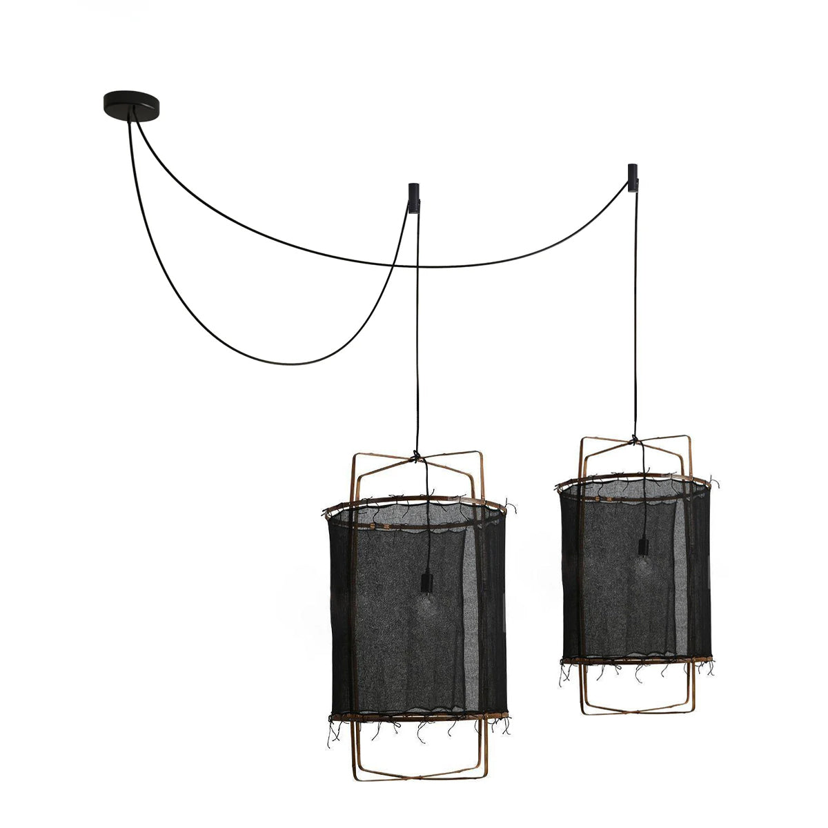 Lustra Lampe Pendante Abat-jour en Bambou pour Salon - Neutralighting