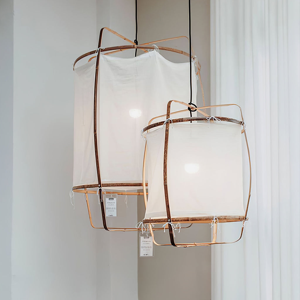 Lustra Lampe Pendante Abat-jour en Bambou pour Salon - Neutralighting