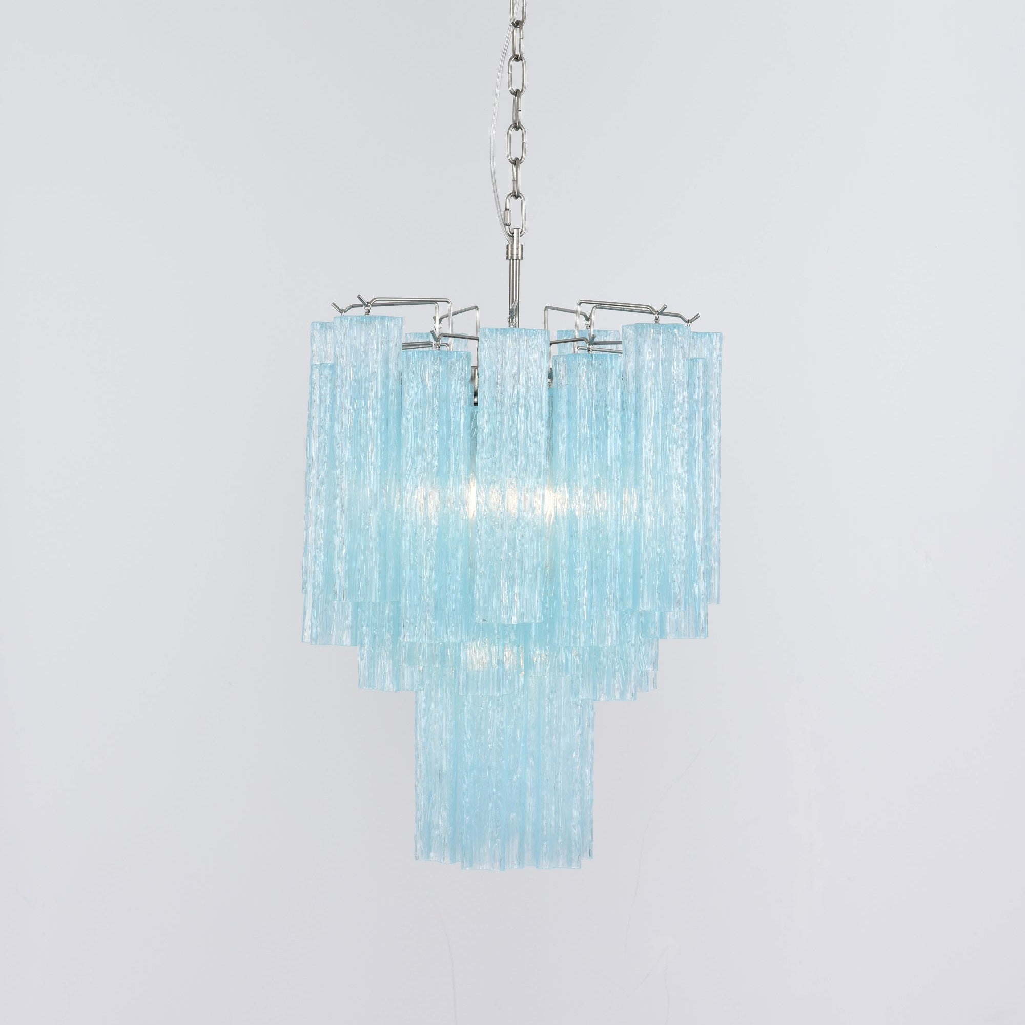 Aurora Chandelier Azzura En Verre De Murano Tubes Style Côtier - Neutralighting