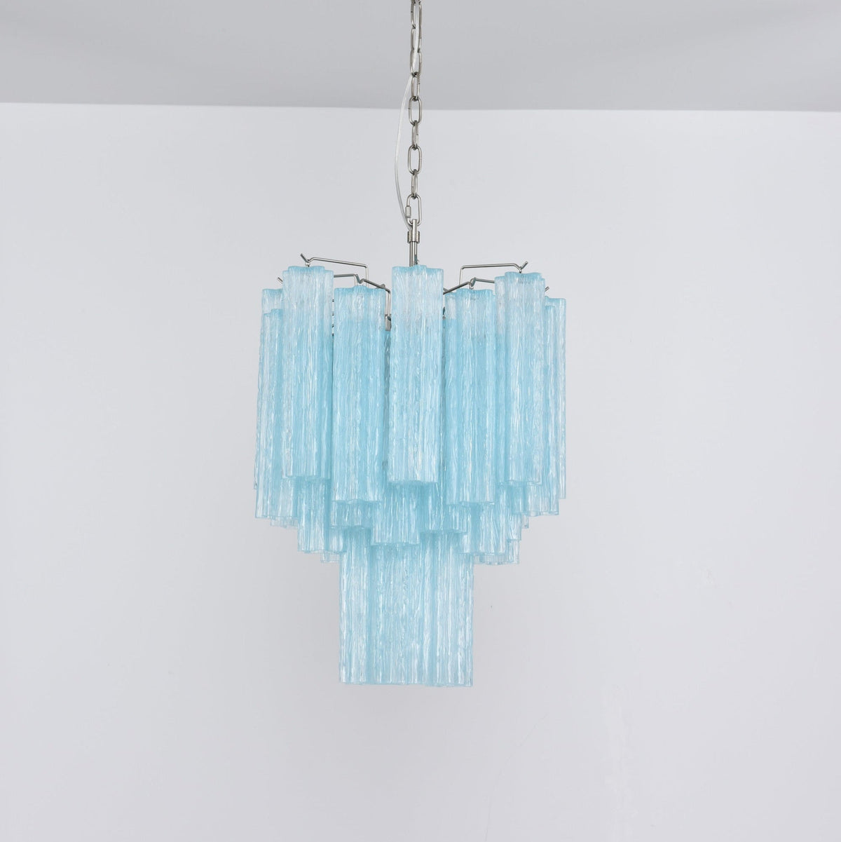 Aurora Chandelier Azzura En Verre De Murano Tubes Style Côtier - Neutralighting