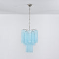 Aurora Chandelier Azzura En Verre De Murano Tubes Style Côtier - Neutralighting