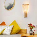 Muto LED Applique Murale Rotin Bambou Naturelle, Rotin/Acrylique, Chambre à Coucher - Neutralighting