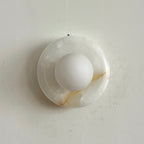 Aursilos Applique Murale Verre Jade Blanc Art Nordique Premium - Neutralighting