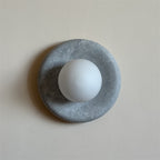 Aurvelyra Applique Murale en Verre Gris et Marbre Nordic Art Classic - Neutralighting