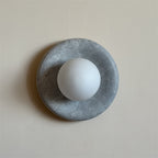 Aurvelyra Applique Murale en Verre Gris et Marbre Nordic Art Classic - Neutralighting