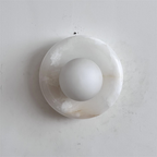 Aursilos Applique Murale Verre Jade Blanc Art Nordique Premium - Neutralighting