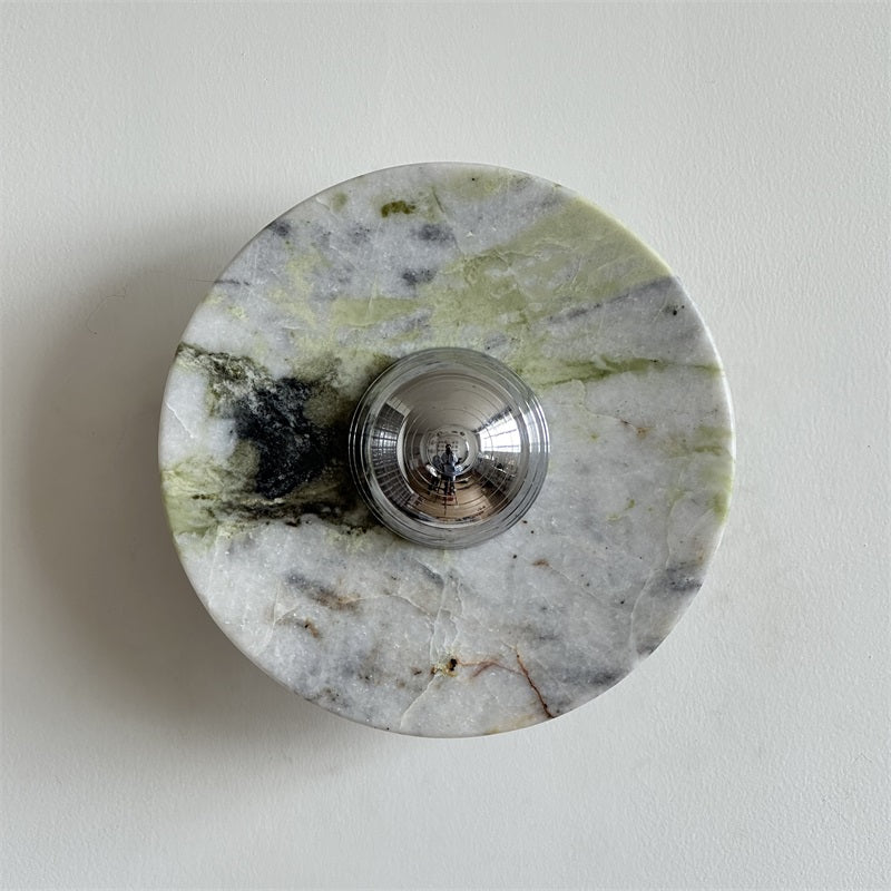 Evvarel Applique Murale Moderne Minimaliste En Métal Et Marbre Vert - Neutralighting