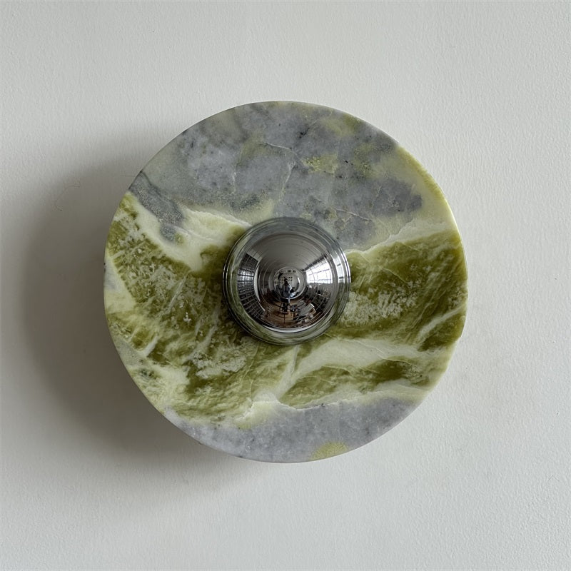 Evvarel Applique Murale Moderne Minimaliste En Métal Et Marbre Vert - Neutralighting
