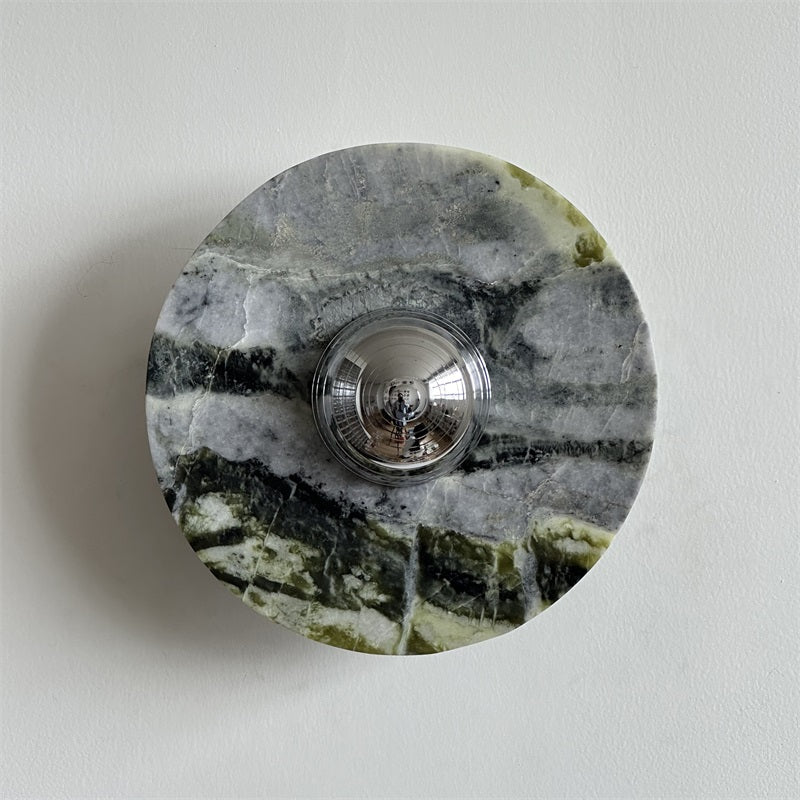 Evvarel Applique Murale Moderne Minimaliste En Métal Et Marbre Vert - Neutralighting