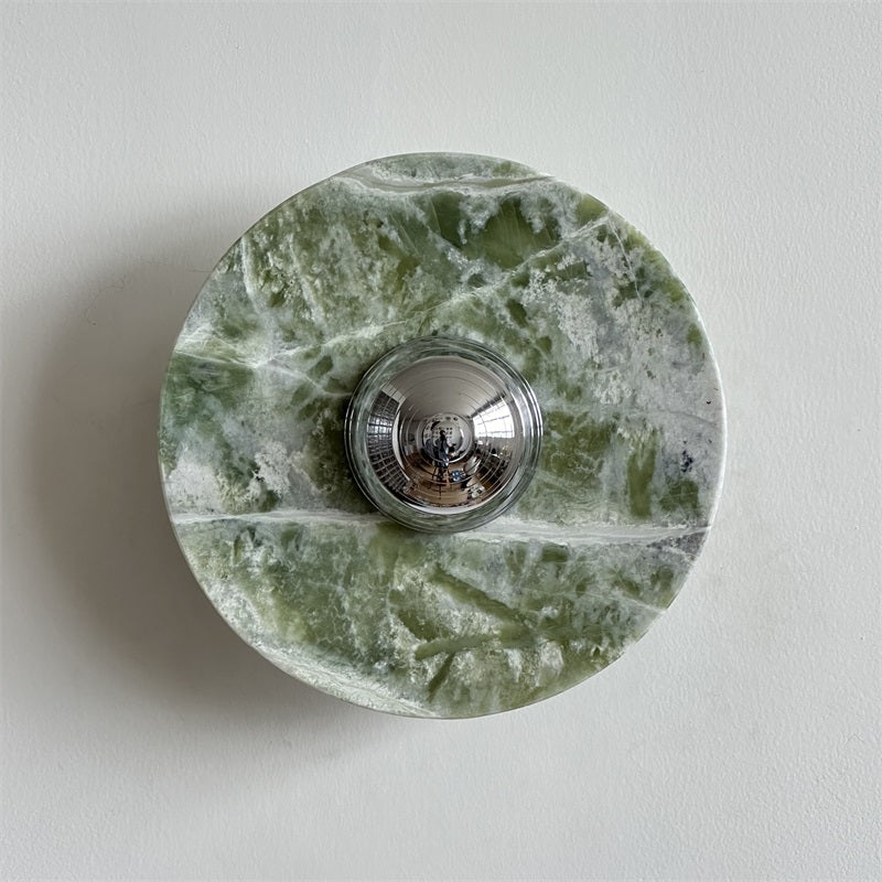 Evvarel Applique Murale Moderne Minimaliste En Métal Et Marbre Vert - Neutralighting