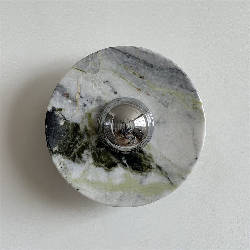 Evvarel Applique Murale Moderne Minimaliste En Métal Et Marbre Vert - Neutralighting