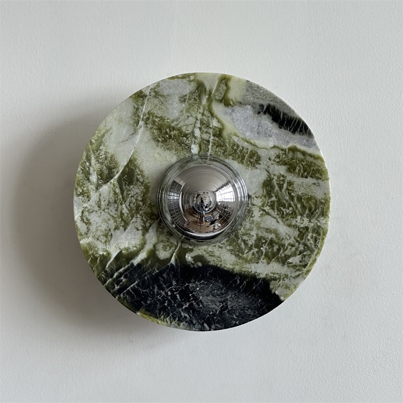 Evvarel Applique Murale Moderne Minimaliste En Métal Et Marbre Vert - Neutralighting