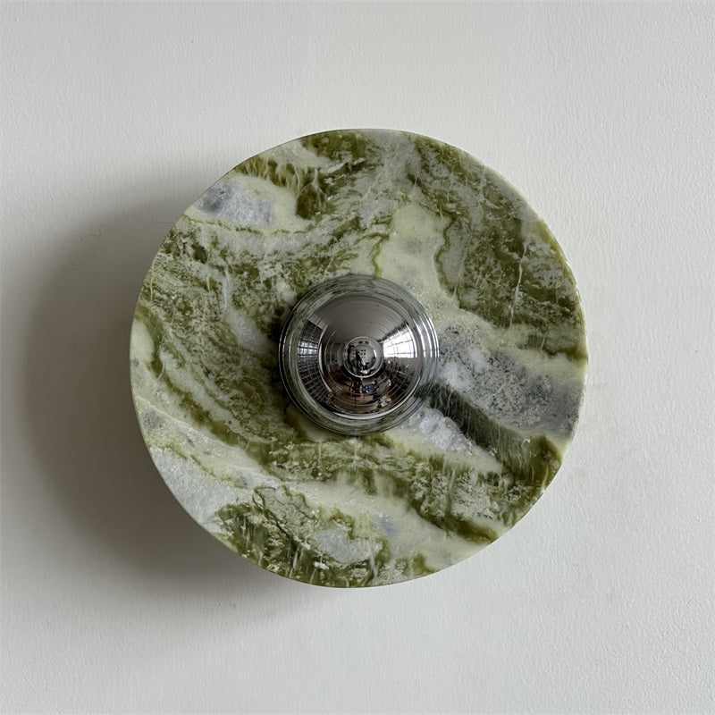 Evvarel Applique Murale Moderne Minimaliste En Métal Et Marbre Vert - Neutralighting