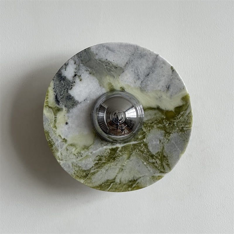Evvarel Applique Murale Moderne Minimaliste En Métal Et Marbre Vert - Neutralighting