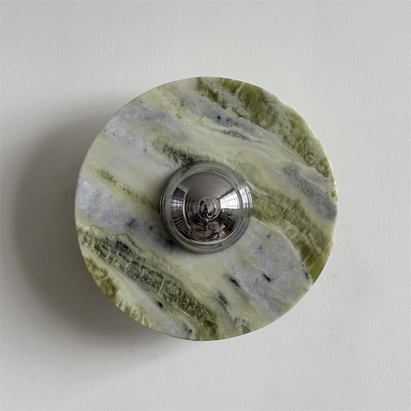 Evvarel Applique Murale Moderne Minimaliste En Métal Et Marbre Vert - Neutralighting