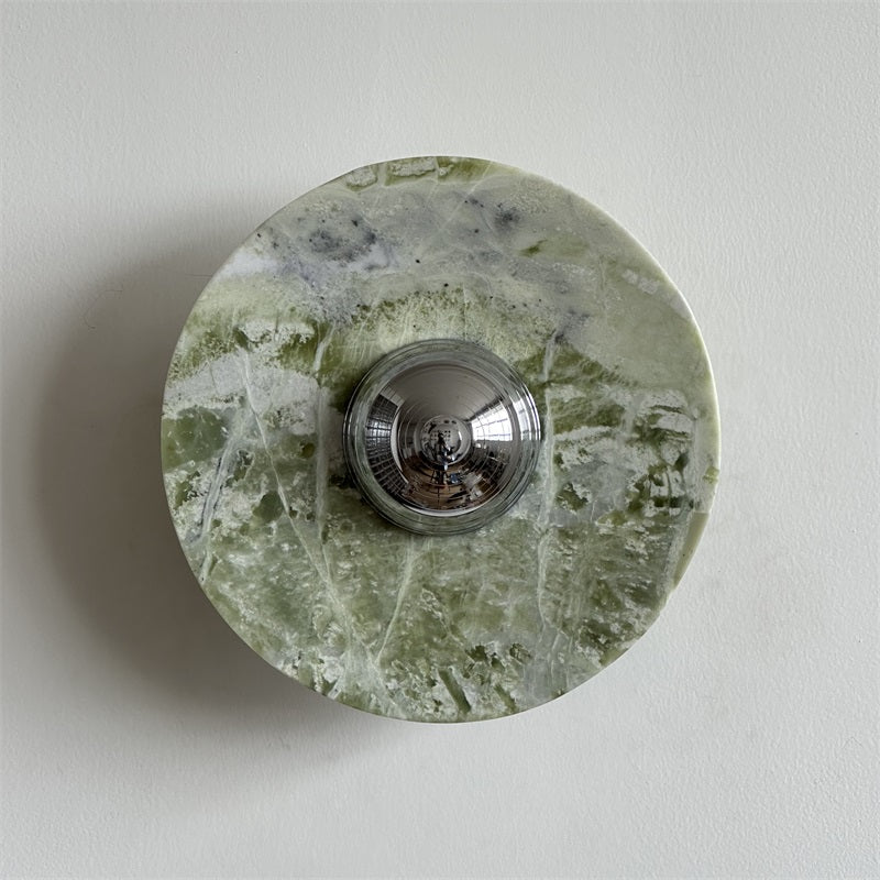 Evvarel Applique Murale Moderne Minimaliste En Métal Et Marbre Vert - Neutralighting