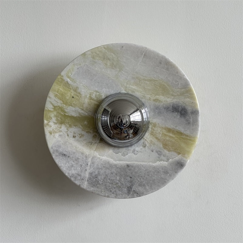 Evvarel Applique Murale Moderne Minimaliste En Métal Et Marbre Vert - Neutralighting