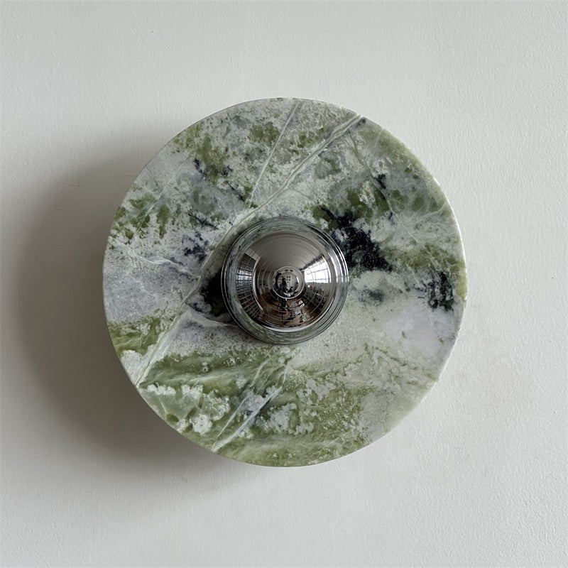 Evvarel Applique Murale Moderne Minimaliste En Métal Et Marbre Vert - Neutralighting