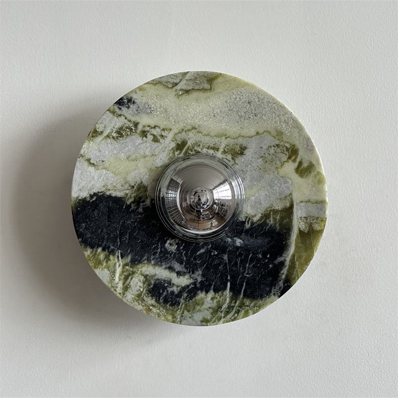 Evvarel Applique Murale Moderne Minimaliste En Métal Et Marbre Vert - Neutralighting