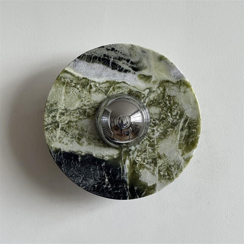 Evvarel Applique Murale Moderne Minimaliste En Métal Et Marbre Vert - Neutralighting