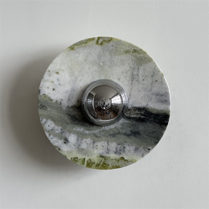 Evvarel Applique Murale Moderne Minimaliste En Métal Et Marbre Vert - Neutralighting