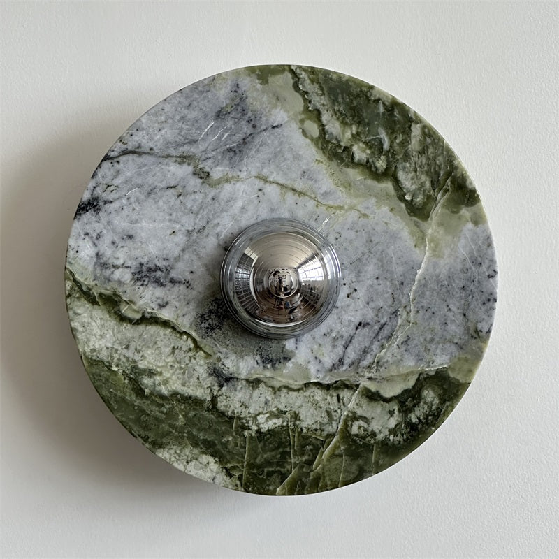 Evvarel Applique Murale Moderne Minimaliste En Métal Et Marbre Vert - Neutralighting