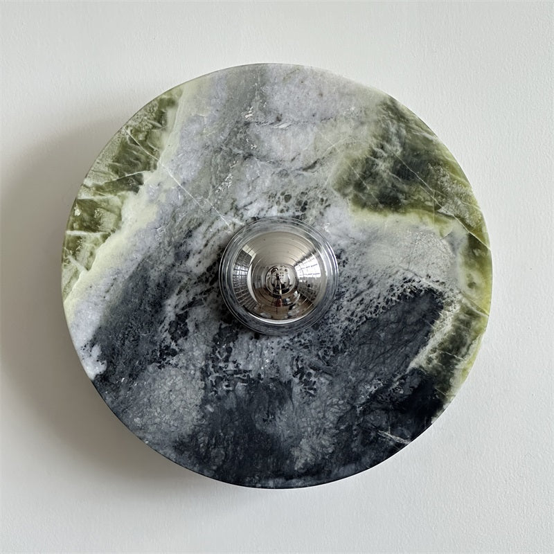 Evvarel Applique Murale Moderne Minimaliste En Métal Et Marbre Vert - Neutralighting