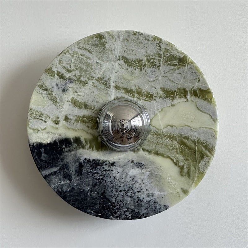Evvarel Applique Murale Moderne Minimaliste En Métal Et Marbre Vert - Neutralighting