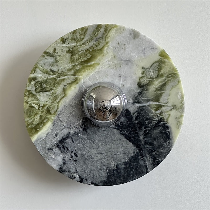 Evvarel Applique Murale Moderne Minimaliste En Métal Et Marbre Vert - Neutralighting