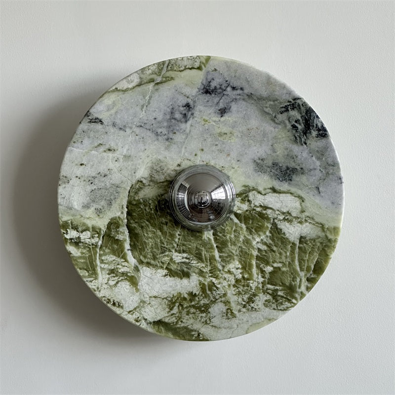 Evvarel Applique Murale Moderne Minimaliste En Métal Et Marbre Vert - Neutralighting