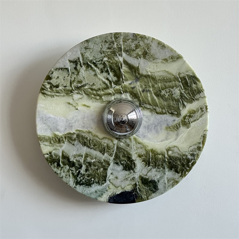 Evvarel Applique Murale Moderne Minimaliste En Métal Et Marbre Vert - Neutralighting