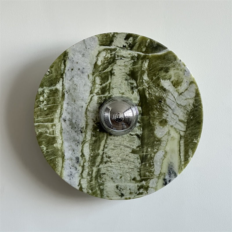 Evvarel Applique Murale Moderne Minimaliste En Métal Et Marbre Vert - Neutralighting