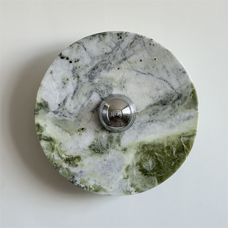 Evvarel Applique Murale Moderne Minimaliste En Métal Et Marbre Vert - Neutralighting
