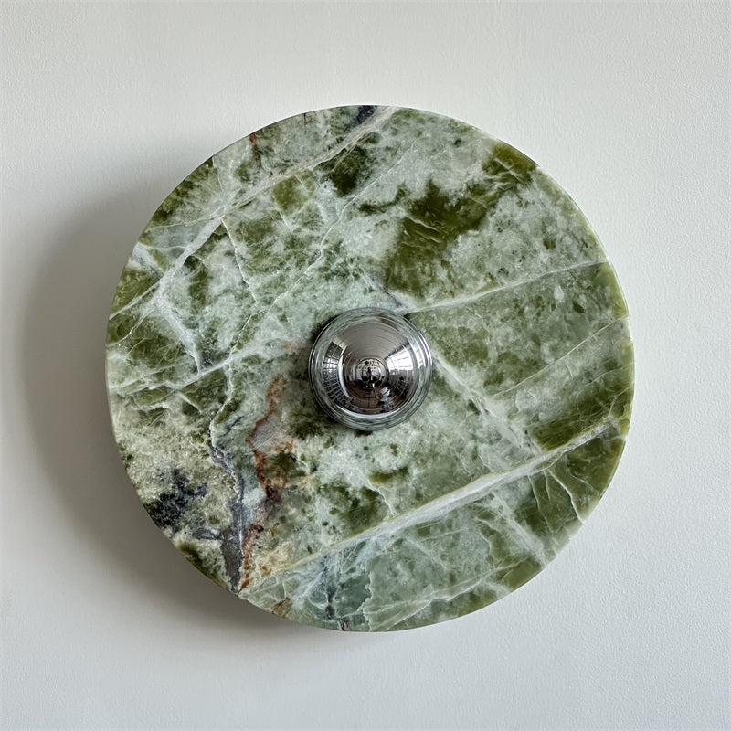 Evvarel Applique Murale Moderne Minimaliste En Métal Et Marbre Vert - Neutralighting