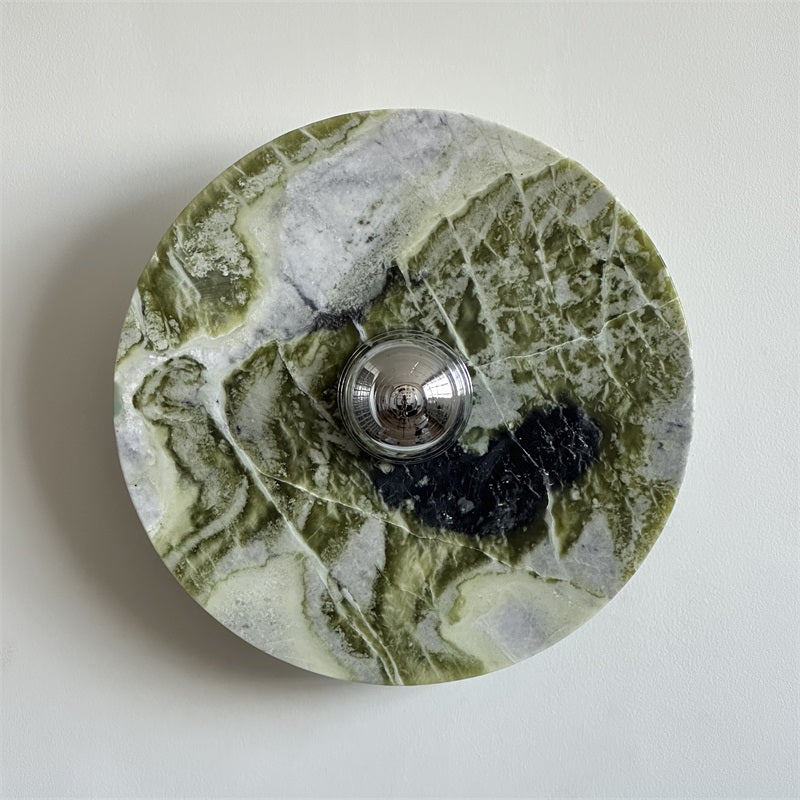 Evvarel Applique Murale Moderne Minimaliste En Métal Et Marbre Vert - Neutralighting