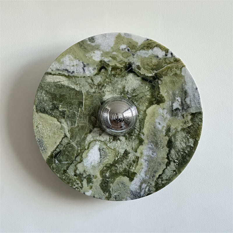 Evvarel Applique Murale Moderne Minimaliste En Métal Et Marbre Vert - Neutralighting