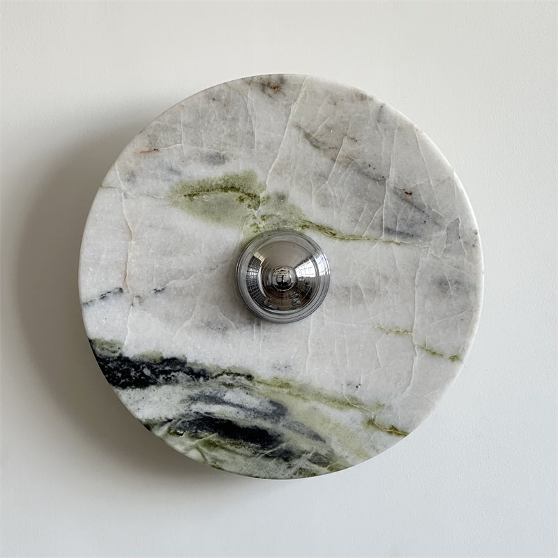 Evvarel Applique Murale Moderne Minimaliste En Métal Et Marbre Vert - Neutralighting