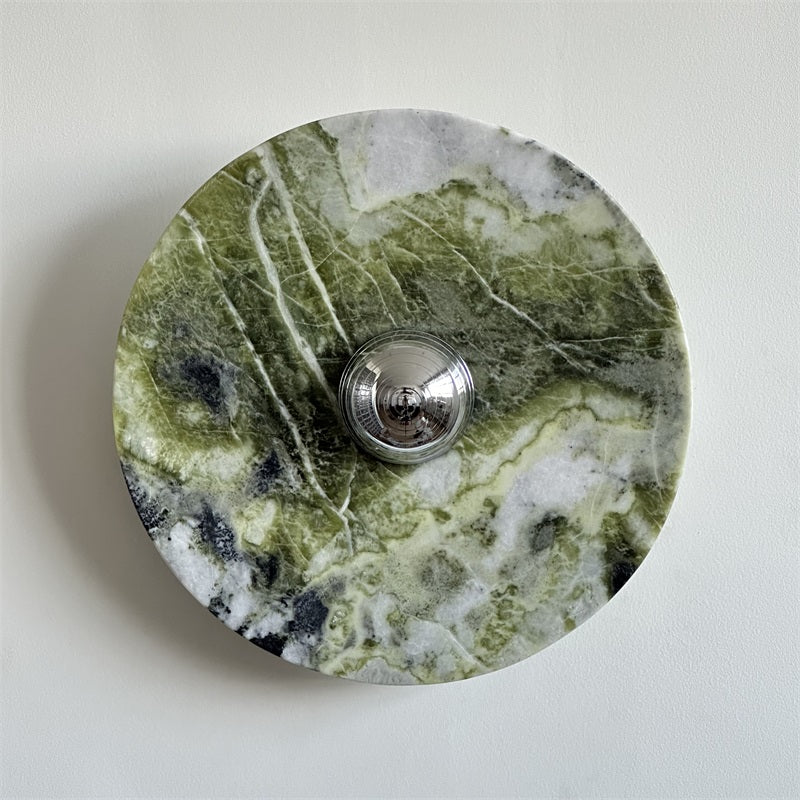 Evvarel Applique Murale Moderne Minimaliste En Métal Et Marbre Vert - Neutralighting