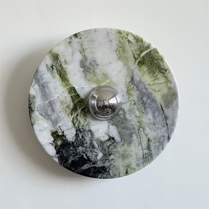 Evvarel Applique Murale Moderne Minimaliste En Métal Et Marbre Vert - Neutralighting