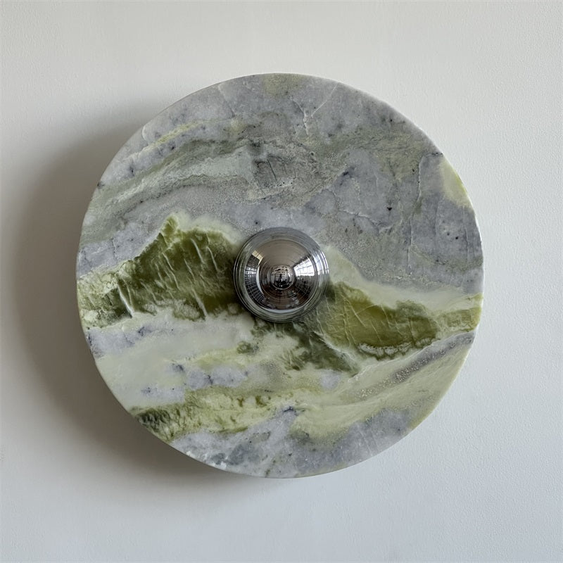 Evvarel Applique Murale Moderne Minimaliste En Métal Et Marbre Vert - Neutralighting