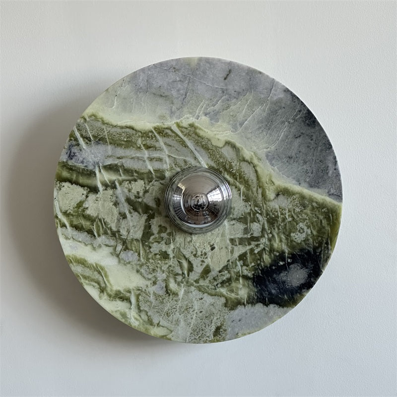 Evvarel Applique Murale Moderne Minimaliste En Métal Et Marbre Vert - Neutralighting
