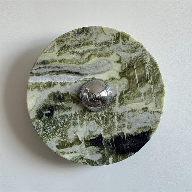 Evvarel Applique Murale Moderne Minimaliste En Métal Et Marbre Vert - Neutralighting