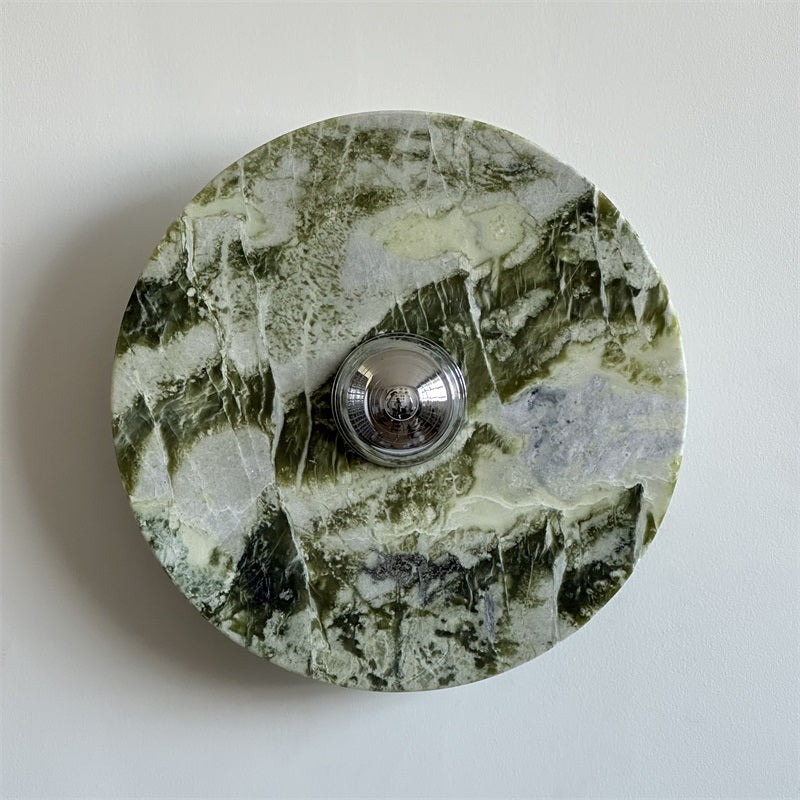 Evvarel Applique Murale Moderne Minimaliste En Métal Et Marbre Vert - Neutralighting