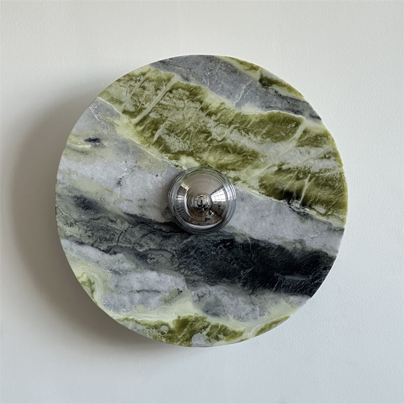 Evvarel Applique Murale Moderne Minimaliste En Métal Et Marbre Vert - Neutralighting