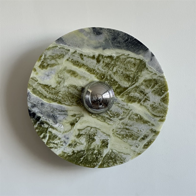 Evvarel Applique Murale Moderne Minimaliste En Métal Et Marbre Vert - Neutralighting